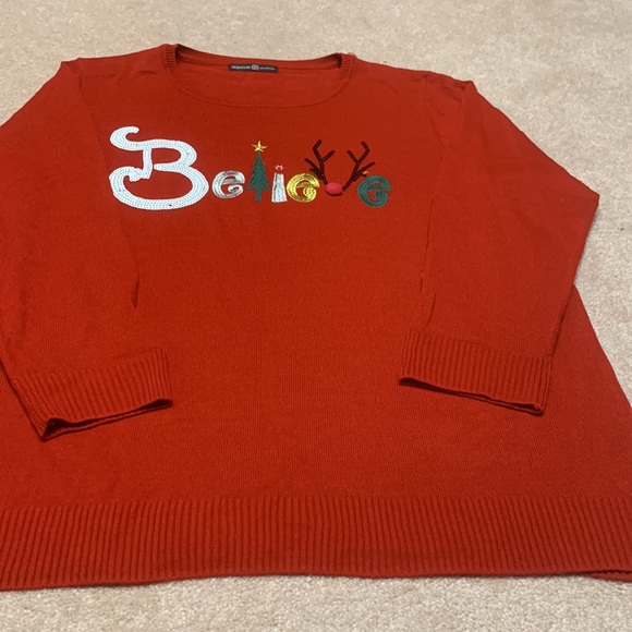Christmas Ugly Sweater Believe 18W - Picture 2 of 7